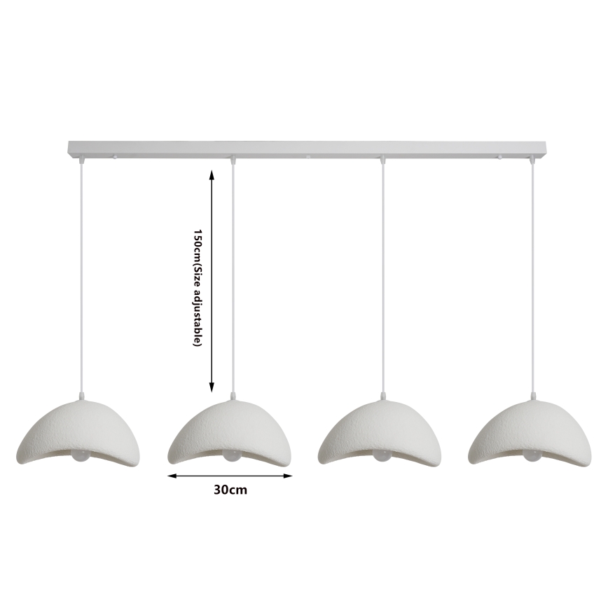 BRILAGI - Hanglamp aan kabel WABI SABI 4xE27/60W/230V wit