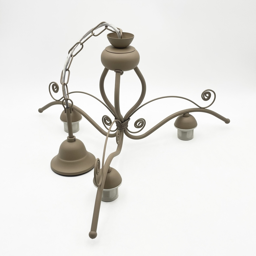 Brilagi - Hanglamp aan ketting ANTICO MODERN 3xE27/60W/230V beige