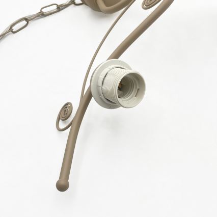 Brilagi - Hanglamp aan ketting ANTICO MODERN 3xE27/60W/230V beige