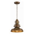Brilagi - Hanglamp aan ketting PYRONIC 1xE27/40W/230V Ø 32 cm brons/patina