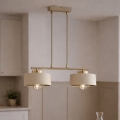 Brilagi - Hanglamp aan snoer 2xE27/60W/230V beige/goud