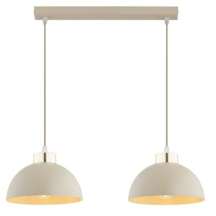 Brilagi - Hanglamp aan snoer 2xE27/60W/230V beige/goud