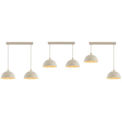 Brilagi - Hanglamp aan snoer 2xE27/60W/230V beige/goud
