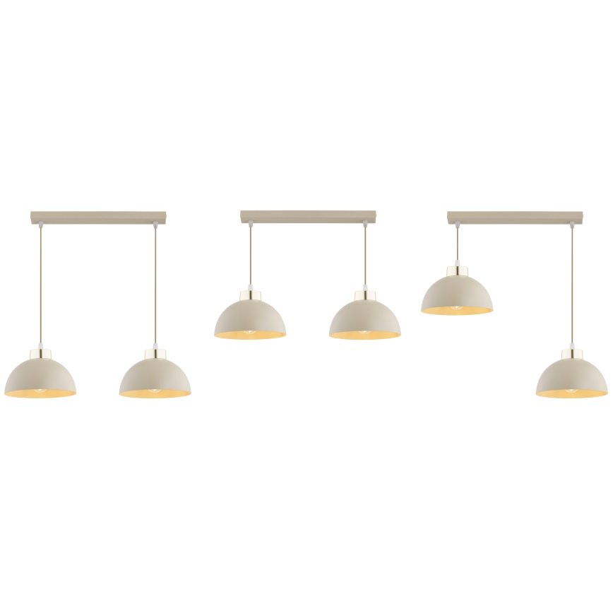 Brilagi - Hanglamp aan snoer 2xE27/60W/230V beige/goud