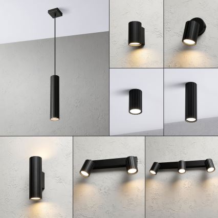 Brilagi - Hanglamp aan snoer CRISPINA 1xGU10/10W/230V zwart