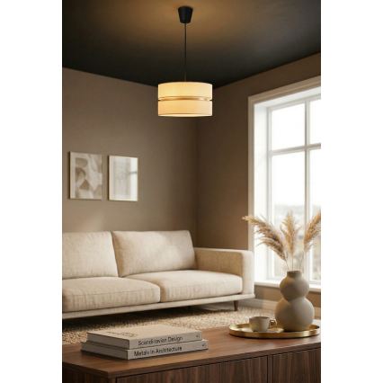 Brilagi - Hanglamp aan snoer DUO-DUO 1xE27/60W/230V Ø 40 cm crème/goud