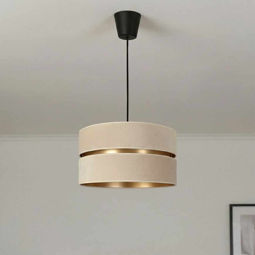 Brilagi - Hanglamp aan snoer DUO-DUO 1xE27/60W/230V Ø 40 cm crème/goud