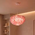 Brilagi - Hanglamp aan snoer FEATHER 3xE27/40W/230V Ø 50 cm roze