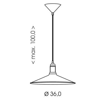 Brilagi - Hanglamp aan snoer FORGE 1xE27/60W/230V Ø 36 cm bruin