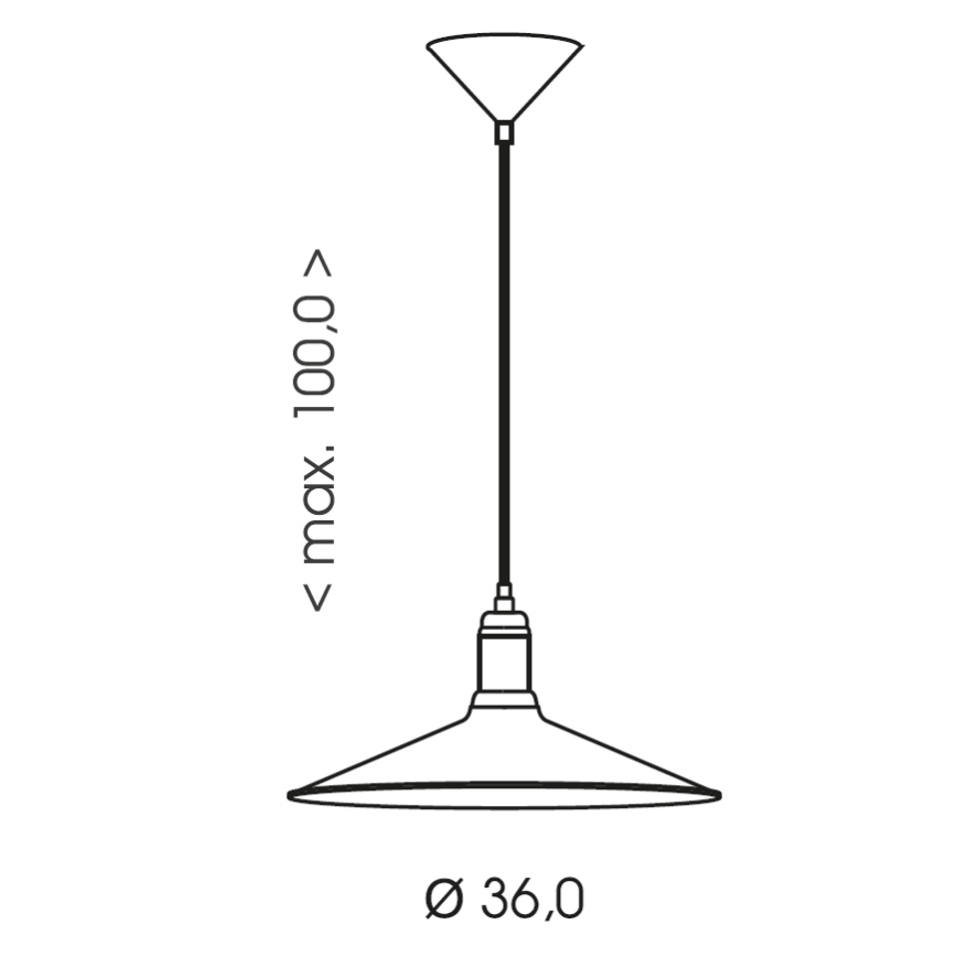 Brilagi - Hanglamp aan snoer FORGE 1xE27/60W/230V Ø 36 cm bruin