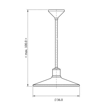 BRILAGI - Hanglamp aan snoer FORGE 1xE27/60W/230V Ø 36 cm bruin