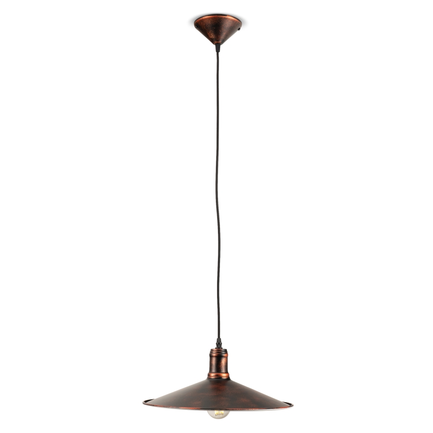 BRILAGI - Hanglamp aan snoer FORGE 1xE27/60W/230V Ø 36 cm patina/koperkleurig