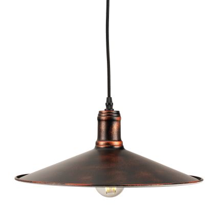 BRILAGI - Hanglamp aan snoer FORGE 1xE27/60W/230V Ø 36 cm patina/koperkleurig