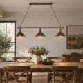 BRILAGI - Hanglamp aan snoer FORGE 3xE27/60W/230V koper/patina