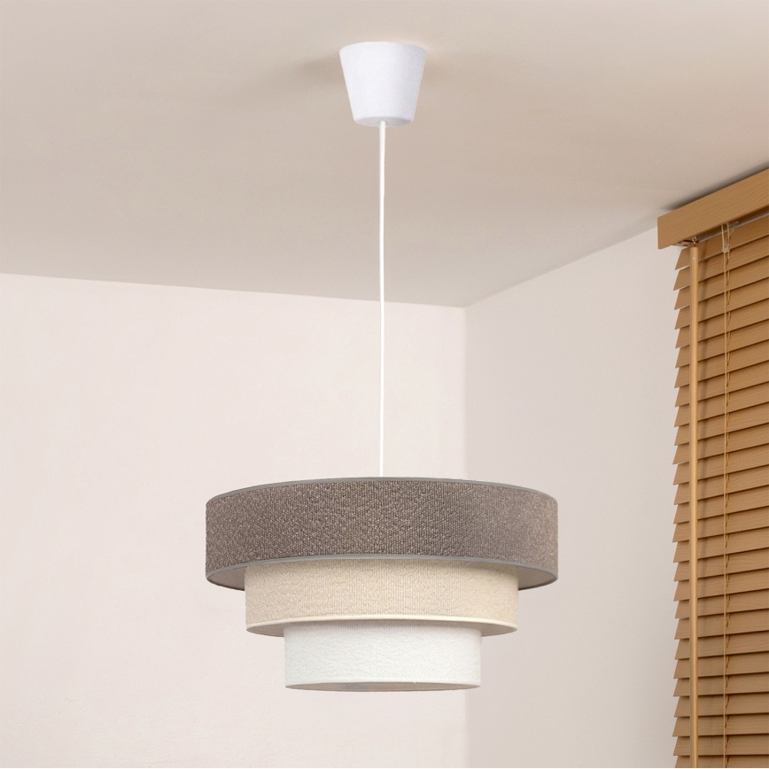 Brilagi - Hanglamp aan snoer LUNETA 1xE27/60W/230V diam. 40 cm grijs/crème/wit