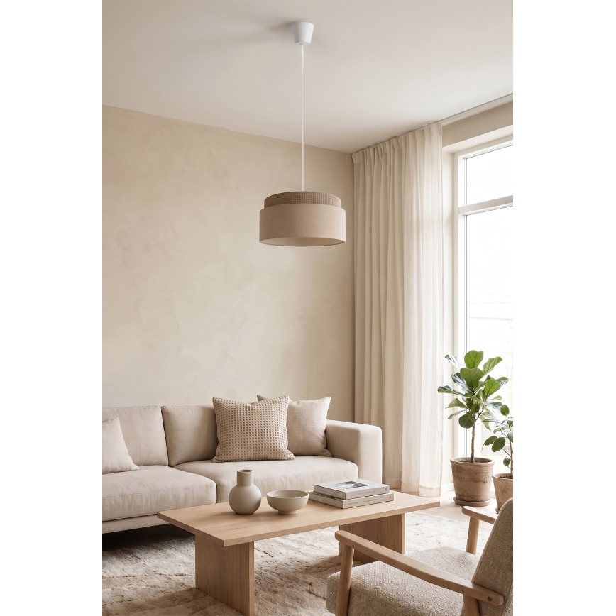 Brilagi - Hanglamp aan snoer PADOVA 1xE27/60W/230V Ø 40 cm beige