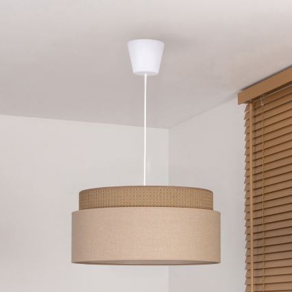 Brilagi - Hanglamp aan snoer PADOVA 1xE27/60W/230V Ø 40 cm beige