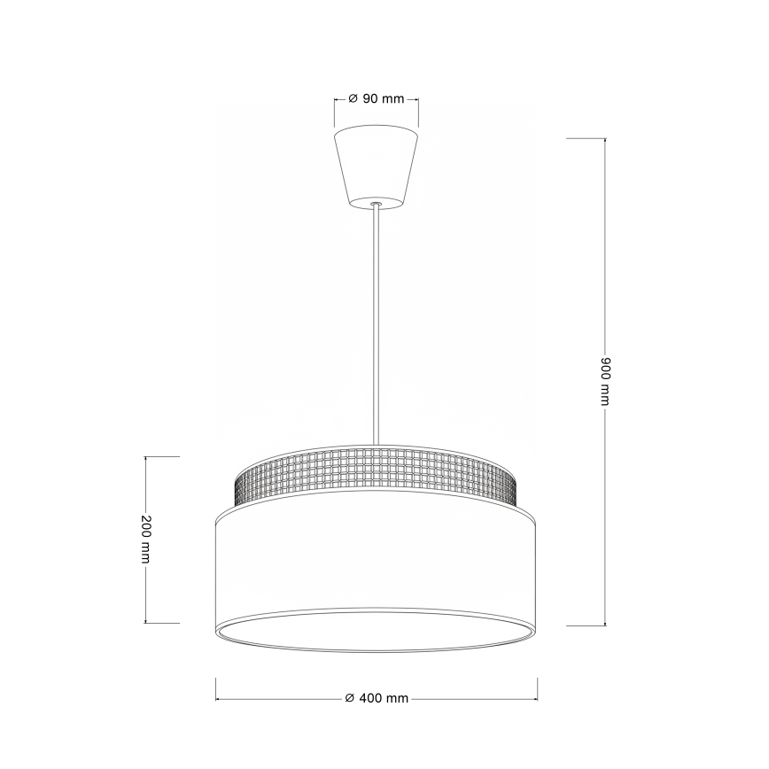 Brilagi - Hanglamp aan snoer PADOVA 1xE27/60W/230V Ø 40 cm beige