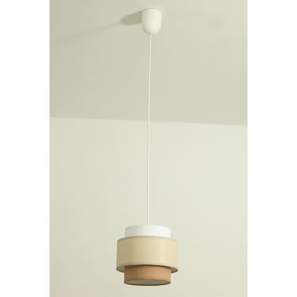 Brilagi - Hanglamp aan snoer RESNA 1xE27/60W/230V Ø 20 cm crème/beige