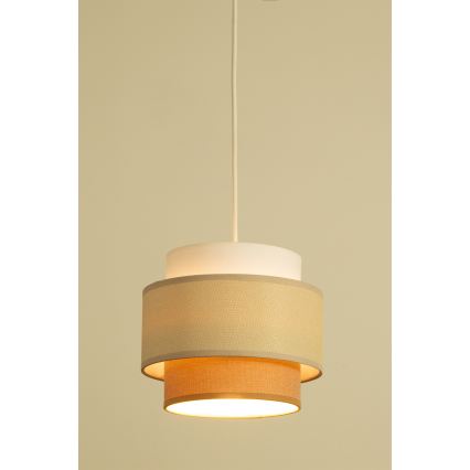 Brilagi - Hanglamp aan snoer RESNA 1xE27/60W/230V Ø 20 cm crème/beige