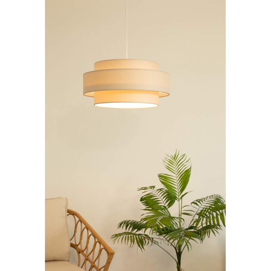 Brilagi - Hanglamp aan snoer RESNA 1xE27/60W/230V Ø 40 cm beige