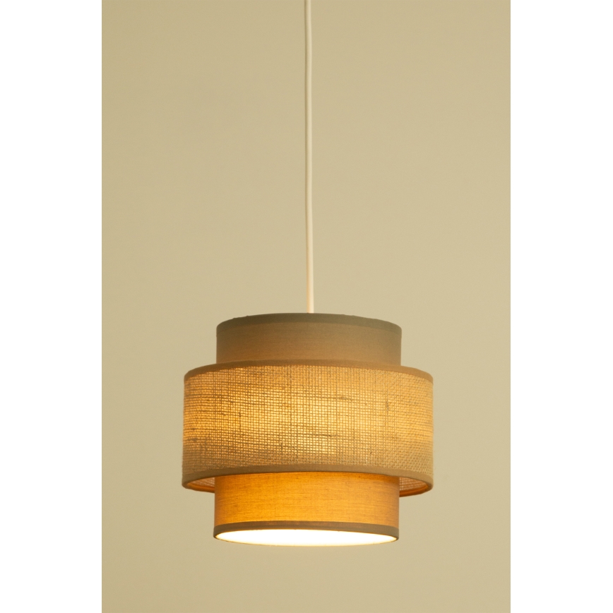 Brilagi - Hanglamp aan snoer RESNA 2xE27/60W/230V Ø 30 cm bruin/beige