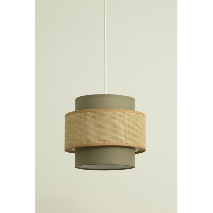 Brilagi - Hanglamp aan snoer RESNA 2xE27/60W/230V Ø 30 cm bruin/beige