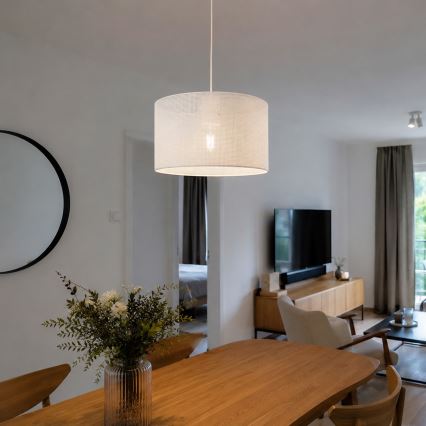 Brilagi - Hanglamp aan snoer SIRIJA MODERN 1xE27/60W/230V Ø 35 cm wit