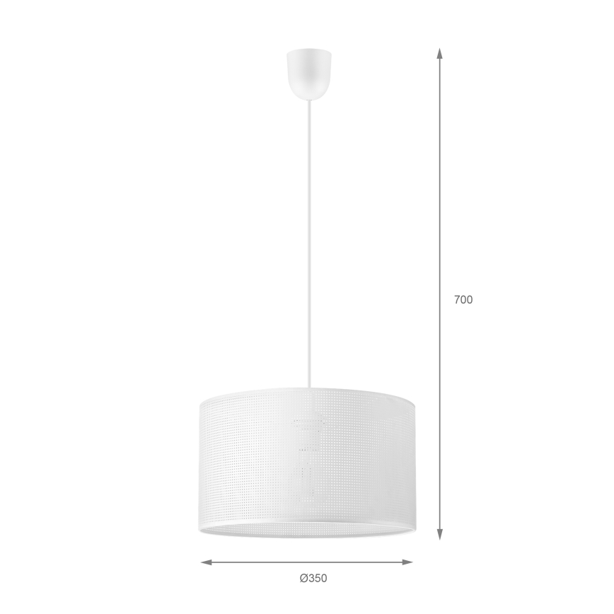 Brilagi - Hanglamp aan snoer SIRIJA MODERN 1xE27/60W/230V Ø 35 cm wit