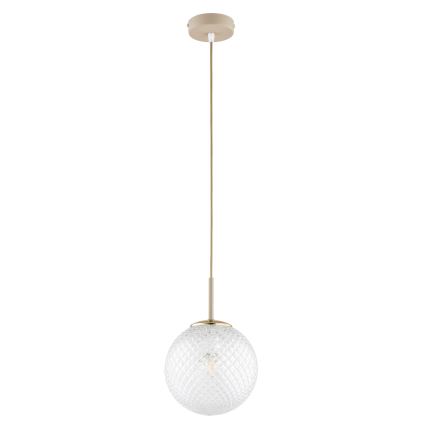 Brilagi - Hanglamp aan snoer STELLA 1xE27/60W/230V Ø 18 cm beige/goud
