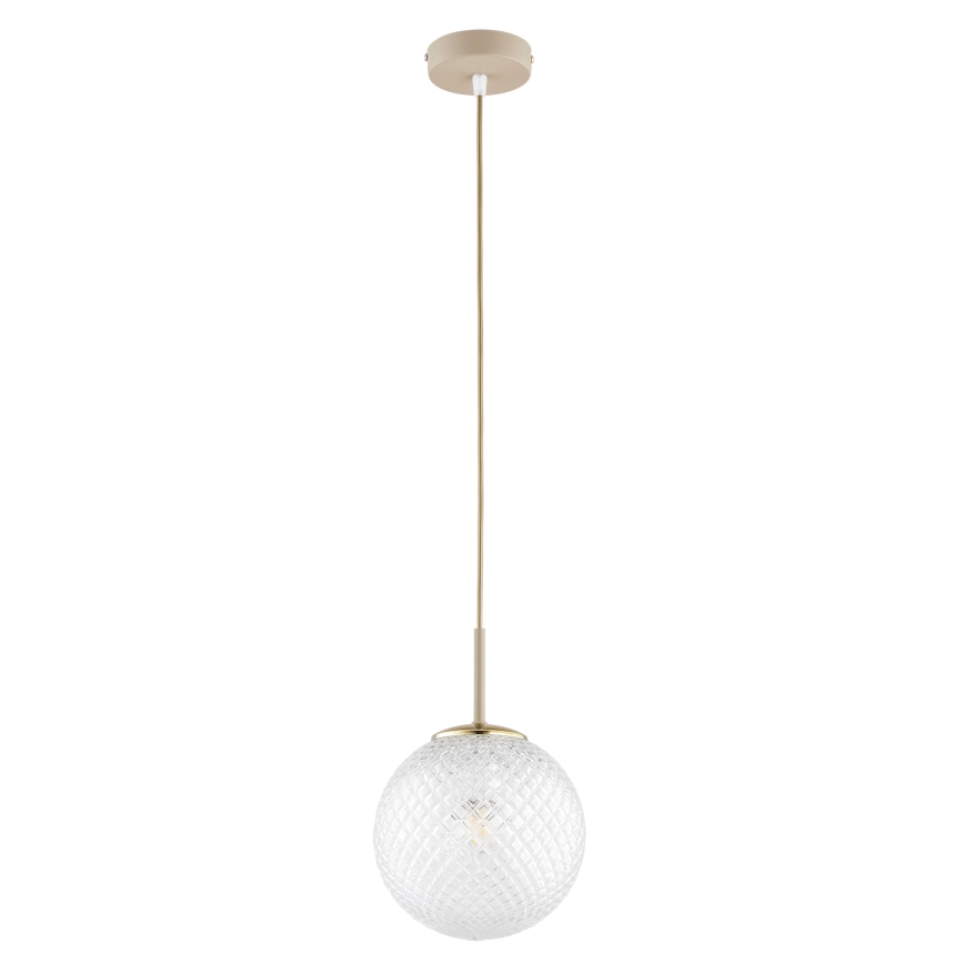 Brilagi - Hanglamp aan snoer STELLA 1xE27/60W/230V Ø 18 cm beige/goud