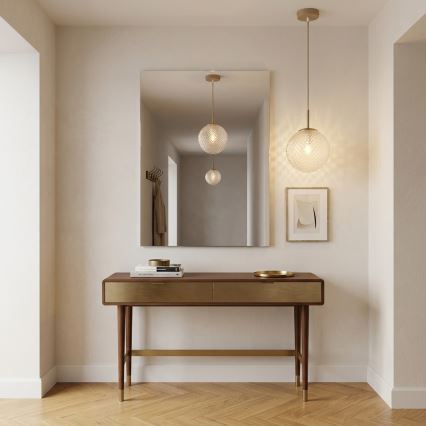 Brilagi - Hanglamp aan snoer STELLA 1xE27/60W/230V Ø 18 cm beige/goud