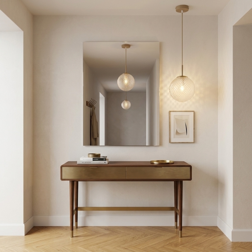 Brilagi - Hanglamp aan snoer STELLA 1xE27/60W/230V Ø 18 cm beige/goud