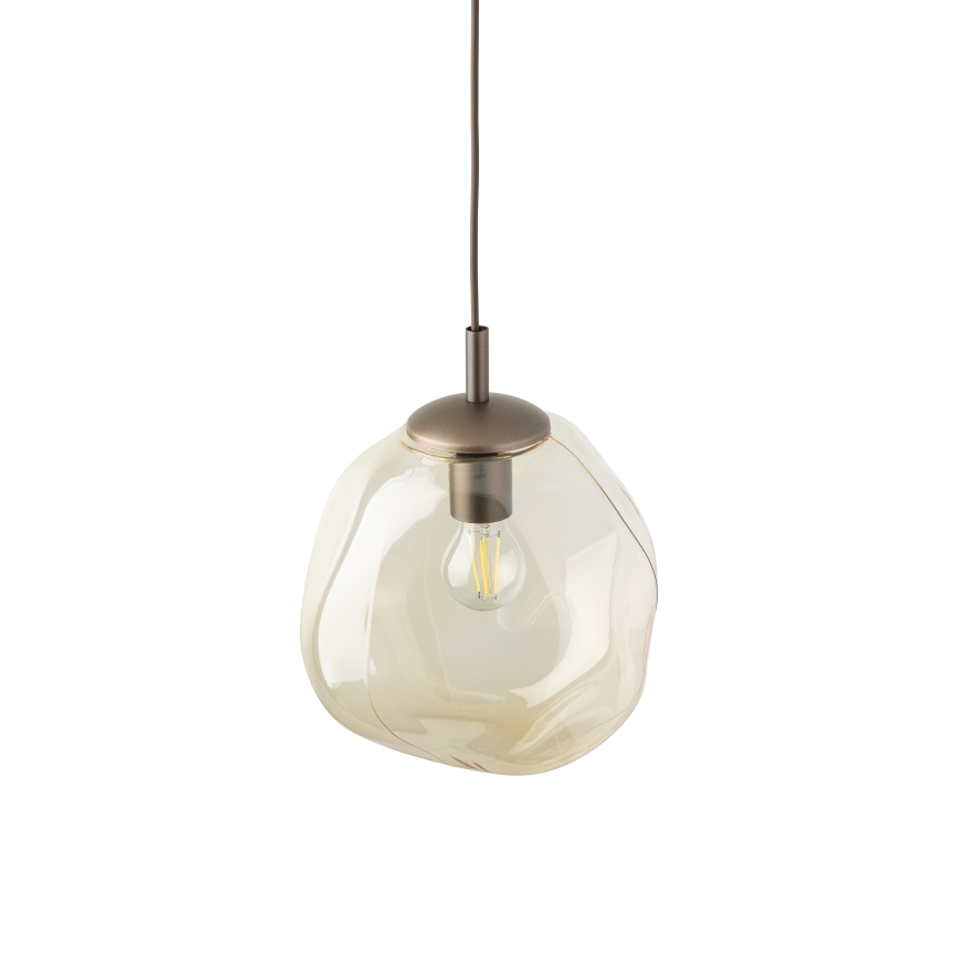 Brilagi - Hanglamp aan snoer VULCANO 1xE27/15W/230V bruin/rookbeige