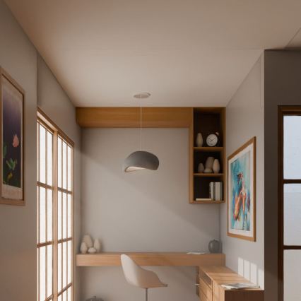 Brilagi - Hanglamp aan snoer WABI SABI 1xE27/40W/230V grijs