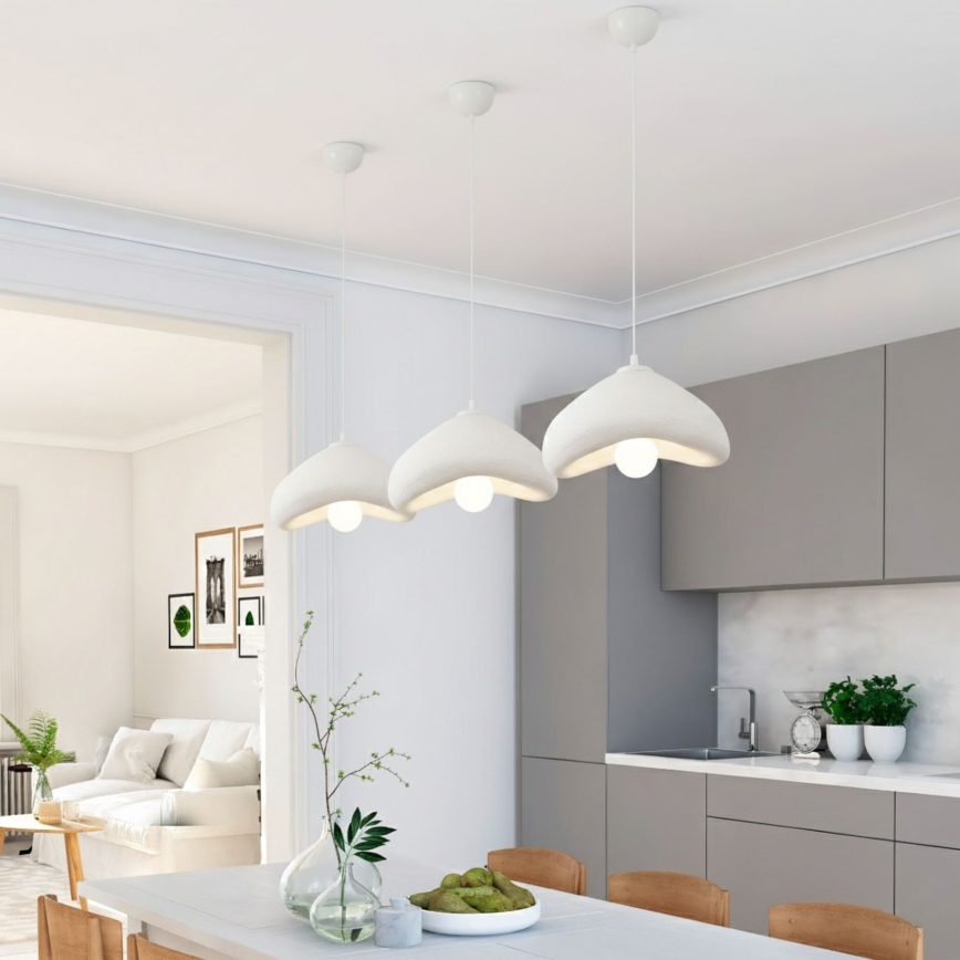Brilagi - Hanglamp aan snoer WABI SABI 1xE27/40W/230V Ø 30 cm wit