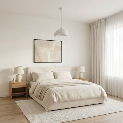 Brilagi - Hanglamp aan snoer WABI SABI 1xE27/40W/230V Ø 30 cm wit