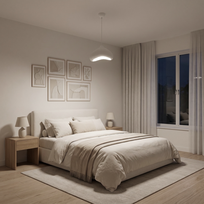 Brilagi - Hanglamp aan snoer WABI SABI 1xE27/40W/230V Ø 30 cm wit