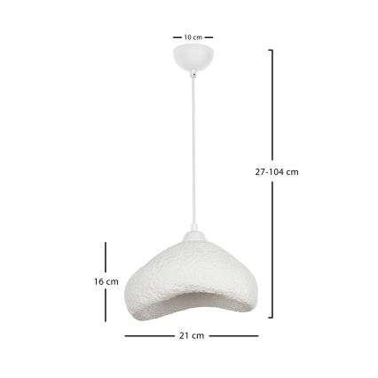 Brilagi - Hanglamp aan snoer WABI SABI 1xE27/40W/230V Ø 30 cm wit