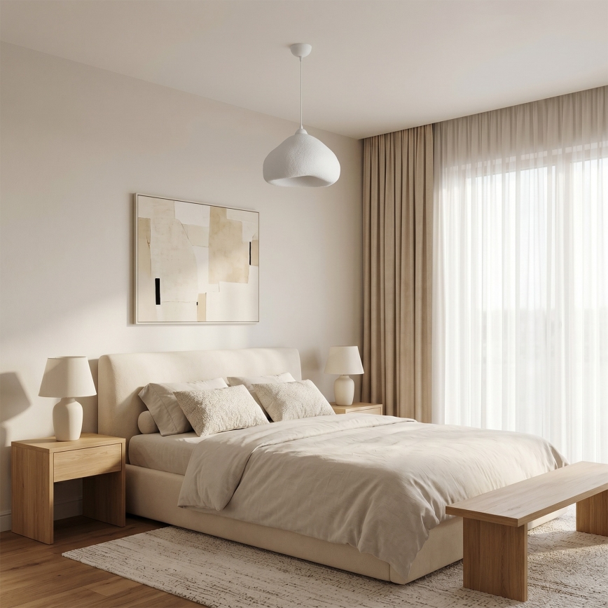 Brilagi - Hanglamp aan snoer WABI SABI 1xE27/40W/230V Ø 32 cm wit
