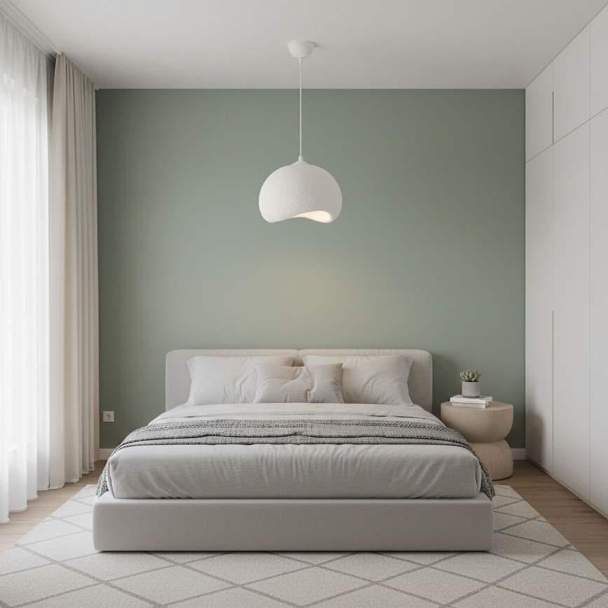 Brilagi - Hanglamp aan snoer WABI SABI 1xE27/40W/230V Ø 34 cm wit