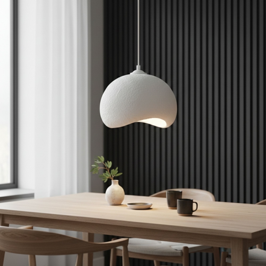 Brilagi - Hanglamp aan snoer WABI SABI 1xE27/40W/230V Ø 34 cm wit