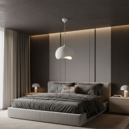 Brilagi - Hanglamp aan snoer WABI SABI 1xE27/40W/230V Ø 34 cm wit