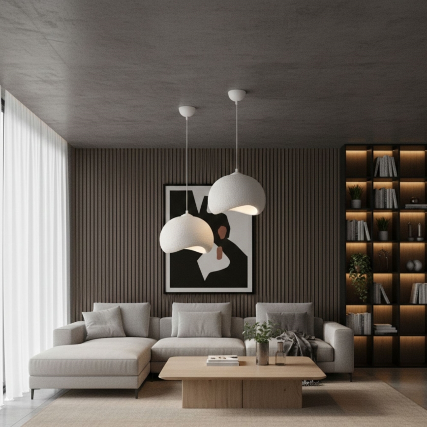 Brilagi - Hanglamp aan snoer WABI SABI 1xE27/40W/230V Ø 34 cm wit