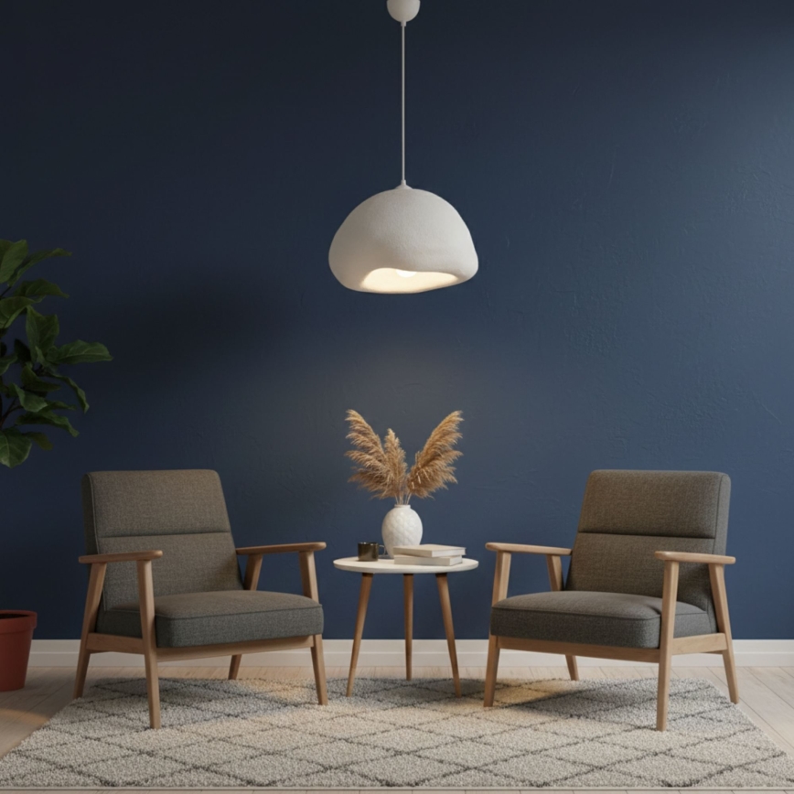 Brilagi - Hanglamp aan snoer WABI SABI 1xE27/40W/230V Ø 42 cm wit