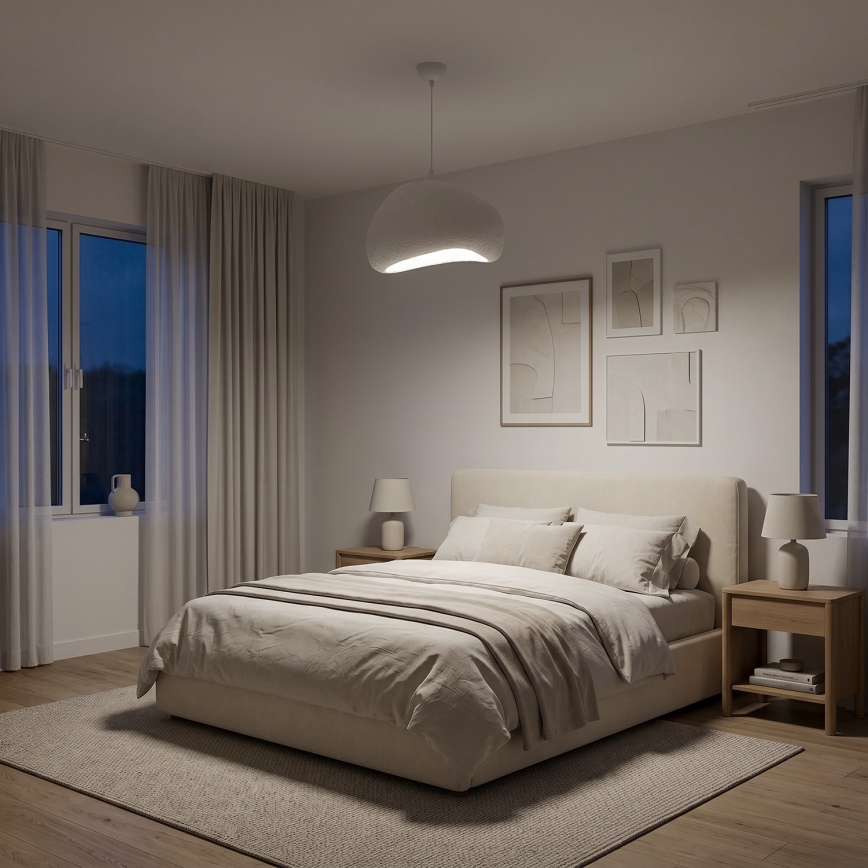 Brilagi - Hanglamp aan snoer WABI SABI 1xE27/40W/230V Ø 42 cm wit