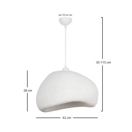 Brilagi - Hanglamp aan snoer WABI SABI 1xE27/40W/230V Ø 42 cm wit