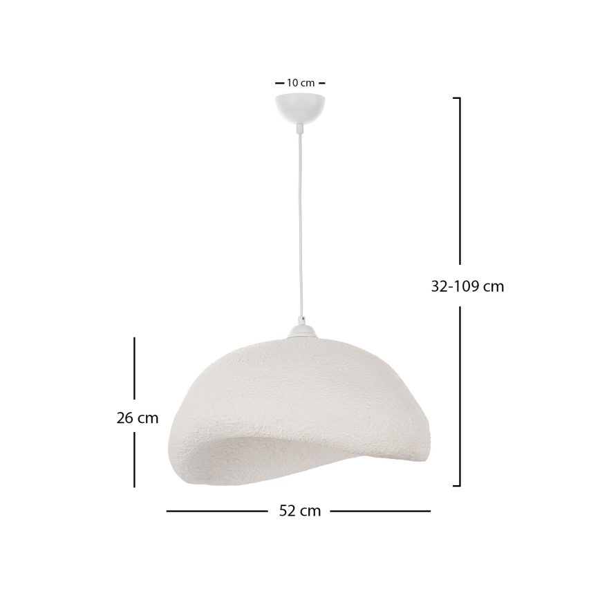 Brilagi - Hanglamp aan snoer WABI SABI 1xE27/40W/230V Ø 52 cm wit