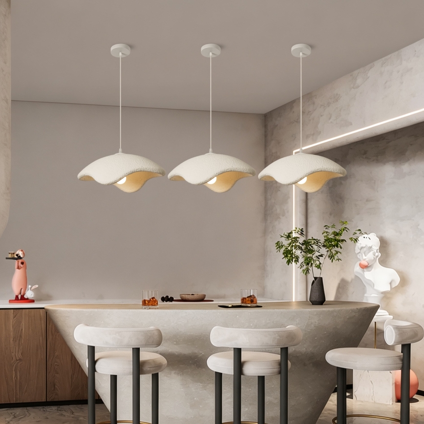 BRILAGI - Hanglamp aan snoer WABI SABI 1xE27/60W/230V Ø 40 cm wit