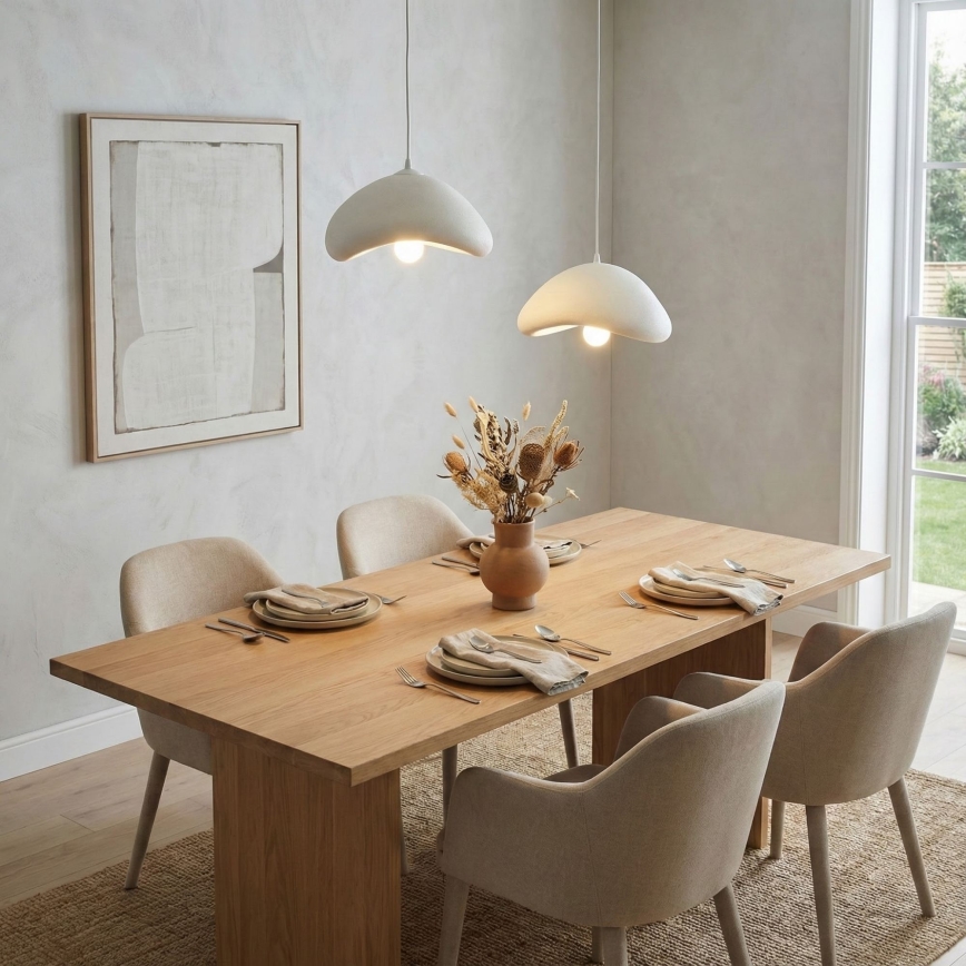Brilagi - Hanglamp aan snoer WABI SABI 2xE27/40W/230V Ø 74 cm wit